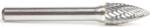 Amana BURS-194 Pointed Tree Shape SG Burr Bit - 3/8" Diameter; 3/4" Cutting Height; 1/4" Shank Diameter; 2-1/2" Overall Length; SG-3L6DC Ref #; Solid Carbide Double Cut for Die-Grinders