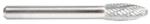 Amana BURS-204 Flame Shape SH Burr Bit - 5/16" Diameter; 3/4" Cutting Height; 1/4" Shank Diameter; 2-1/2" Overall Length; SH-2DC Ref #; Solid Carbide Double Cut for Die-Grinders