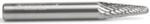 Amana BURS-212 Radius Cone Shape SL Burr Bit - 1/4" Diameter; 5/8" Cutting Height; 1/4" Shank Diameter; 2" Overall Length; SL-1DC Ref #; Solid Carbide Double Cut for Die-Grinders