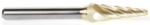 Amana BURS-214NF Radius Cone Shape SL Burr Bit, Non-Ferrous ZrN Coated - 3/8" Diameter; 1-1/16" Cutting Height; 1/4" Shank Diameter; 2-13/16" Overall Length; SL-3FM Ref #; Solid Carbide for Die-Grinders