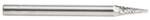 Amana BURS-220 Pointed Cone Shape SM Burr Bit - 1/8" Diameter; 11/32" Cutting Height; 1/8" Shank Diameter; 1-1/2" Overall Length; SM-41DC Ref #; Solid Carbide Double Cut for Die-Grinders