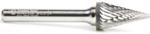 Amana BURS-226 Pointed Cone Shape SM Burr Bit - 1/2" Diameter; 7/8" Cutting Height; 1/4" Shank Diameter; 2-5/8" Overall Length; SM-5DC Ref #; Solid Carbide Double Cut for Die-Grinders