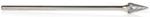 Amana BURS-228 Pointed Cone Shape SM Burr Bit - 1/2" Diameter; 7/8" Cutting Height; 1/4" Shank Diameter; 6-7/8" Overall Length; SM-5L6DC Ref #; Solid Carbide Double Cut for Die-Grinders