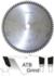 Magnate C1016 Standard Cut-Off Saw Blades, ATB Grind, 1" Bore - 10" Diameter; 60 Tooth; 10 degree Hook; .126" Kerf; .087" Plate