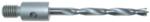 Magnate C62103 Brad Point 7/16"-14 Threaded Shank Carbide Tipped Drill Bit - 1/4" Cutting Diameter