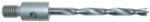 Magnate C62103 Brad Point 7/16"-14 Shank Drill Bit - 1/4" Cutting Diameter; 3" Cutting Length, 4-1/2" Overall Length, Right Rotation, Carbide Tipped Dowel