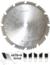 Magnate CB141 Combination Saw Blade, 4ATB+R Grind - 14" Diameter; 70 Tooth; 1" Bore; .155" Kerf; .110" Plate; Carbide Tipped, 15 Degree Hook