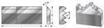 Amana CSK-130 25" Long M2 Corrugated Back Molder Knife - 2" Width; 1/4" Thickness; 1 Knives/Pack; 45 Degree Bevel Edged