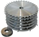 Magnate DS0824 Stackable Dado Set, 5/8" Bore - 203mm Diameter; 24 Tooth; 1/8" to 13/16" Kerf Range; Carbide Tipped