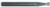 Magnate EM1109 End Mills, 2-Flute Solid Carbide - 1/8" Mill Diameter; 1/8" Shank Diameter; 1/4" Flute Height; 1-1/2" Overall Length; Single End Center Cutting, Stub Length, Right Hand, 30 degree Helix