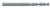 Magnate EM1123 End Mills, 2-Flute Solid Carbide - 1/4" Mill Diameter; 1/4" Shank Diameter; 1-1/2" Flute Height; 4" Overall Length; Long Length, Single End Center Cutting, Right Hand, 30 degree Helix