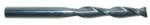 Magnate EM1157 End Mills, 2-Flute Solid Carbide - 1/2" Mill Diameter; 1/2" Shank Diameter; 3" Flute Height; 6" Overall Length; Long Length, Single End Center Cutting, Right Hand, 30 degree Helix