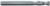 Magnate EM1182 End Mills, 2-Flute Solid Carbide - 4.5mm Mill Diameter; 5mm Shank Diameter; 14mm Flute Height; 50mm Overall Length; Single End Center Cutting, Metric, Right Hand, 30 degree Helix