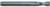 Magnate EM1184 End Mills, 2-Flute Solid Carbide - 5mm Mill Diameter; 5mm Shank Diameter; 16mm Flute Height; 50mm Overall Length; Single End Center Cutting, Metric, Right Hand, 30 degree Helix