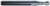 Magnate EM1508 End Mills, Ball Nose, 2-Flute Solid Carbide - 7/32" Mill Diameter; 1/4" Shank Diameter; 5/8" Flute Height; 2-1/2" Overall Length; Single End Center Cutting, Right Hand, 30 degree Helix