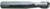 Magnate EM1516 End Mills, Ball Nose, 2-Flute Solid Carbide - 3/8" Mill Diameter; 3/8" Shank Diameter; 7/8" Flute Height; 2-1/2" Overall Length; Single End Center Cutting, Right Hand, 30 degree Helix