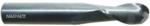 Magnate EM1516 End Mills, Ball Nose, 2-Flute Solid Carbide - 3/8" Mill Diameter; 3/8" Shank Diameter; 7/8" Flute Height; 2-1/2" Overall Length; Single End Center Cutting, Right Hand, 30 degree Helix