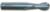 Magnate EM1524 End Mills, Ball Nose, 2-Flute Solid Carbide - 5/8" Mill Diameter; 5/8" Shank Diameter; 1-1/4" Flute Height; 3-1/2" Overall Length; Single End Center Cutting, Right Hand, 30 degree Helix