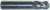 Magnate EM1531 End Mills, Ball Nose, 4-Flute Solid Carbide - 1" Mill Diameter; 1" Shank Diameter; 1-1/2" Flute Height; 4" Overall Length; Single End Center Cutting, Right Hand, 30 degree Helix