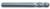 Magnate EM1565 End Mills, Ball Nose, 4-Flute Solid Carbide - 3/64" Mill Diameter; 1/8" Shank Diameter; 1/8" Flute Height; 1-1/2" Overall Length; Single End Center Cutting, Right Hand, 30 degree Helix
