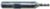 Magnate EM2702 End Mills, Cobalt M42, 4 Flute Single End Center Cutting - 1/8" Mill Diameter; 3/8" Shank Diameter; 3/8" Flute Height; 2-5/16" Overall Length; Right Hand, 30 degree Helix, Weldon Shank