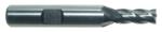 Magnate EM2706 End Mills, Cobalt M42, 4 Flute Single End Center Cutting - 1/4" Mill Diameter; 3/8" Shank Diameter; 5/8" Flute Height; 2-7/16" Overall Length; Right Hand, 30 degree Helix, Weldon Shank