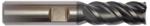 Magnate EMT1013R15 TiAlN Coated End Mill - 3/16" Mill Diameter; 3/4" Flute Height; 3/16" Shank Diameter; 2" Overall Length; 4 Flute; .015" corner radius; Solid Carbide, 45-Degree Helix High Performance, Single End, Center Cutting, Right-Handed