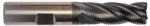 Magnate EMT1605R15 TiAlN Coated Roughing End Mill - 1/8" Mill Diameter; 7/8" Flute Height; 1/8" Shank Diameter; 2-1/2" Overall Length; 3 Flute; .015" corner radius; Solid Carbide, 35-Degree Helix, Single End Center Cutting, Right-Handed