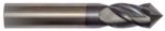 Magnate EMT8621 TiAlN Coated 90-Degree Chamfer End Mill - 3/16" Mill Diameter; 3/32" Flute Height; .094" Angle Height; 3/16" Shank Diameter; 2" Overall Length; 2-Flute Solid Carbide, 35-Degree Helix, Single End Center Cutting, Right-Handed