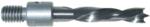 Magnate H62038 Brad Point 7/16"-14 Threaded Shank HSS Drill Bit - 3/8" Cutting Diameter