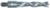 Magnate H62065 Brad Point 7/16"-14 Threaded Shank HSS Drill Bit - 1/2" Cutting Diameter