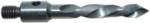 Magnate H62097 V-Point 7/16"-14 Threaded Shank HSS Drill Bit - 3/8" Cutting Diameter