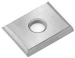 Amana HCK-15 Straight 1-Hole Insert Knife - 2 Cutting Edges; 15mm Length; 12mm Width; 1.5mm Thickness; 4mm Hole Diameter; 35 Degree Bevel; For MDF, Chipboard, Solid Surface; Solid Carbide