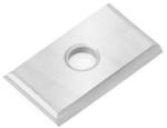 Amana HCK-20 Straight 1-Hole Insert Knife - 2 Cutting Edges; 20mm Length; 12mm Width; 1.5mm Thickness; 4mm Hole Diameter; 35 Degree Bevel; For MDF, Chipboard, Solid Surface; Solid Carbide