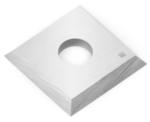 Amana HMA-12 Straight 1-Hole Insert Knife - 4 Cutting Edges; 12mm Length; 12mm Width; 1.5mm Thickness; 4mm Hole Diameter; 35 Degree Bevel; For MDF, Chipboard, Solid Surface; Solid Carbide