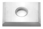 Amana ICK-15 Straight 1-Hole Insert Knife - 2 Cutting Edges; 15mm Length; 12mm Width; 1.5mm Thickness; 4mm Hole Diameter; 35 Degree Bevel; For General Purpose Wood, Chipboard, Plywood; Solid Carbide