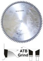 Magnate L1411 Double Face Laminate Saw Blade, 1" Bore - 14" Diameter; 100 Tooth; Neg 2 degree Hook; .148" Kerf; .118" Plate; Carbide Tipped, ATB Grind