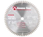 Amana LB86401 Plastic Cutting, Non-Melt Saw Blade - 8" Diameter; 64 Tooth; 5/8" Bore; .098" Kerf; .070" Plate; Modified TC Grind, 2-Degree Negative Hook, Carbide Tipped