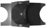 Magnate M001 Bead (Concave) Shaper Cutters - 1" Opening; 1/2" Radius; 3/4" Bore; 2-5/8" Outside Diameter; M1114 Rub Collar; 3 Wing, Carbide Tipped