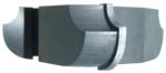 Magnate M009L Cove & Quarter Round Shaper Cutter - 5/16" & 1/2" Cove Radius; 1" Cutting Height; 1-1/4" Bore; 3-1/4" Overall Diameter; 3 Wing, Carbide Tipped