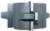 Magnate M013 Wedge Tongue & Groove Shaper Cutter - Groove Profile; 1-1/8" Cutting Height; 3/4" Bore; 2-5/8" Overall Diameter; 3 Wing, Carbide Tipped