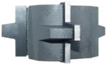 Magnate M013 Wedge Tongue & Groove Shaper Cutter - Groove Profile; 1-1/8" Cutting Height; 3/4" Bore; 2-5/8" Overall Diameter; 3 Wing, Carbide Tipped
