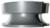 Magnate M015 Door Lip, Corner Round & Taper Rabbet Shaper Cutter - 3/4" Bore; 1-1/4" Cutting Height; 2-5/8" Overall Diameter; Rabbet Down/Face Down; 3 Wing Carbide Tipped