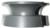 Magnate M015A Door Lip, Corner Round & Taper Rabbet Shaper Cutter - 3/4" Bore; 1-1/4" Cutting Height; 2-5/8" Overall Diameter; Rabbet Up/Face Up; 3 Wing Carbide Tipped