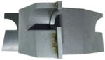 Magnate M015AL Door Lip, Corner Round & Taper Rabbet Shaper Cutter - 1-1/4" Bore; 1-1/4" Cutting Height; 3-1/4" Overall Diameter; Rabbet Up/Face Up; 3 Wing Carbide Tipped
