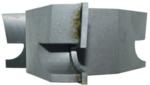 Magnate M015L Door Lip, Corner Round & Taper Rabbet Shaper Cutter - 1-1/4" Bore; 1-1/4" Cutting Height; 3-1/4" Overall Diameter; Rabbet Down/Face Down; 3 Wing Carbide Tipped