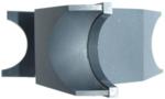 Magnate M016L Stair Tread Nose Shaper Cutter - Profile Height; 1-1/4" Bore; 11/16" & 1/2" Radius; 1-1/2" Cutting Height; 4" Overall Diameter; 3 Wing, Carbide Tipped