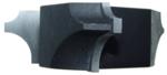 Magnate M017L Quarter Round Shaper Cutter - 1-1/4" Bore; 1/4" & 1/2" Radius; 1" Cutting Height; 3-1/4" Overall Diameter; 3 Wing, Carbide Tipped