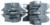 Magnate M022 Cove & Bead Stile & Rail Set Shaper Cutter - 1-3/4" Cutting Height; 3/4" Bore; 2-5/8" Overall Diameter; 3 Wing, 6-piece, Carbide Tipped
