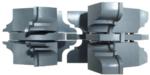 Magnate M022 Cove & Bead Stile & Rail Set Shaper Cutter - 1-3/4" Cutting Height; 3/4" Bore; 2-5/8" Overall Diameter; 3 Wing, 6-piece, Carbide Tipped